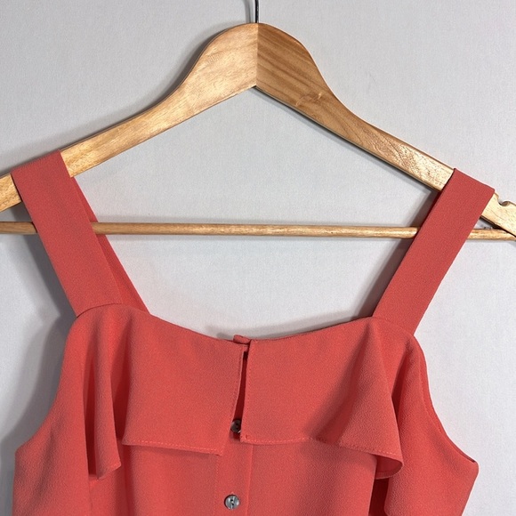 1. State Orange Tank Top with Front Tie size S - Picture 2 of 7